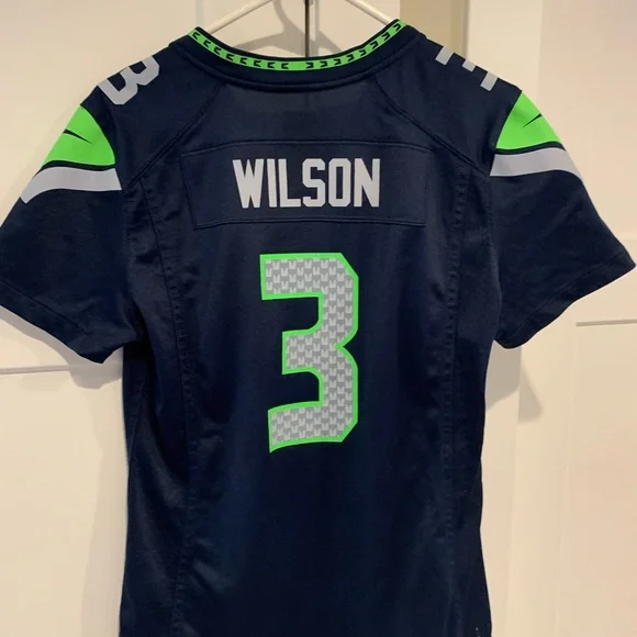 Nike Blue and Green Seahawks Jersey - Picture 6 of 7